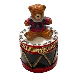 Teddy Bear Trinket Box Holiday Gift Box Christmas Decoration Jewelry Box